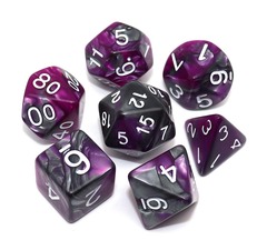 DICE 7 MIXED PURPLE/SILVER