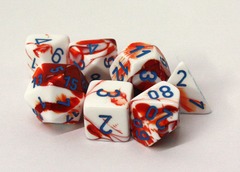 DICE 7 BLEND RED BLUE WHITE