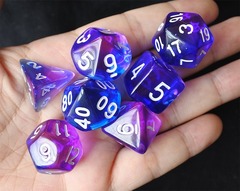 DICE 7 TRANSPARENT PURPLE/BLUE