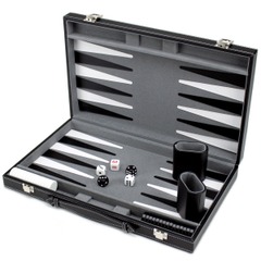 BACKGAMMON LEATHER BLACK