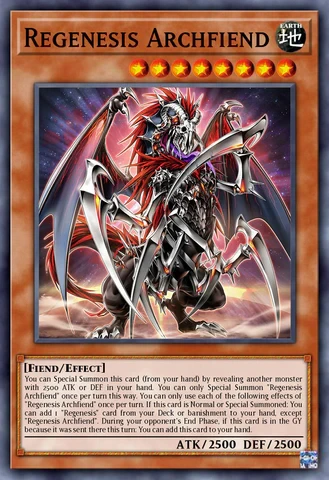Regenesis Archfiend - ALIN-EN016 - Secret Rare - 1st Edition