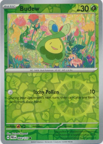 Budew - 004/131 - Common - Reverse Holo - Prismatic Evolutions