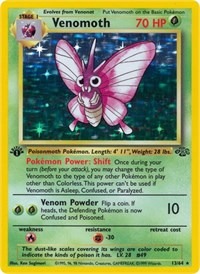 Venomoth - 13/64 - Holo Rare - Unlimited - Jungle