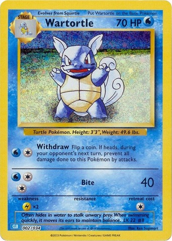 Wartortle - 002/034 - Trading Card Game Classic
