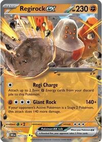 Regirock ex - 214/182 - Ultra Rare - Destined Rivals
