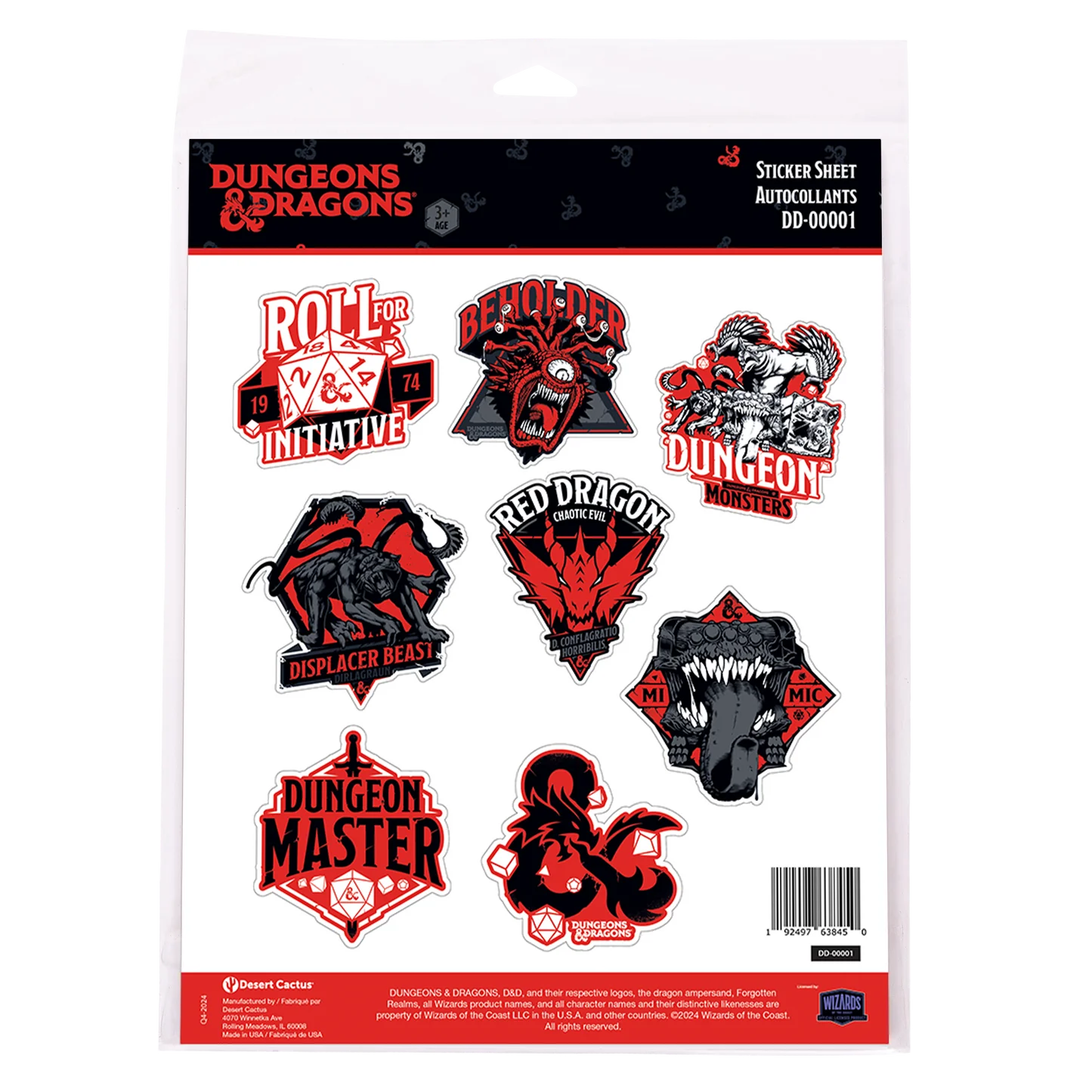 Dungeons & Dragons: Sticker Sheet DD-00001