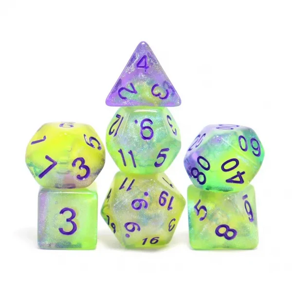 Foam Brain: Luminescent Jellyfish RPG Dice Set