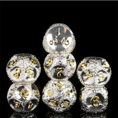 Foam Brain: Silver Dragonstone RPG Metal Dice Set
