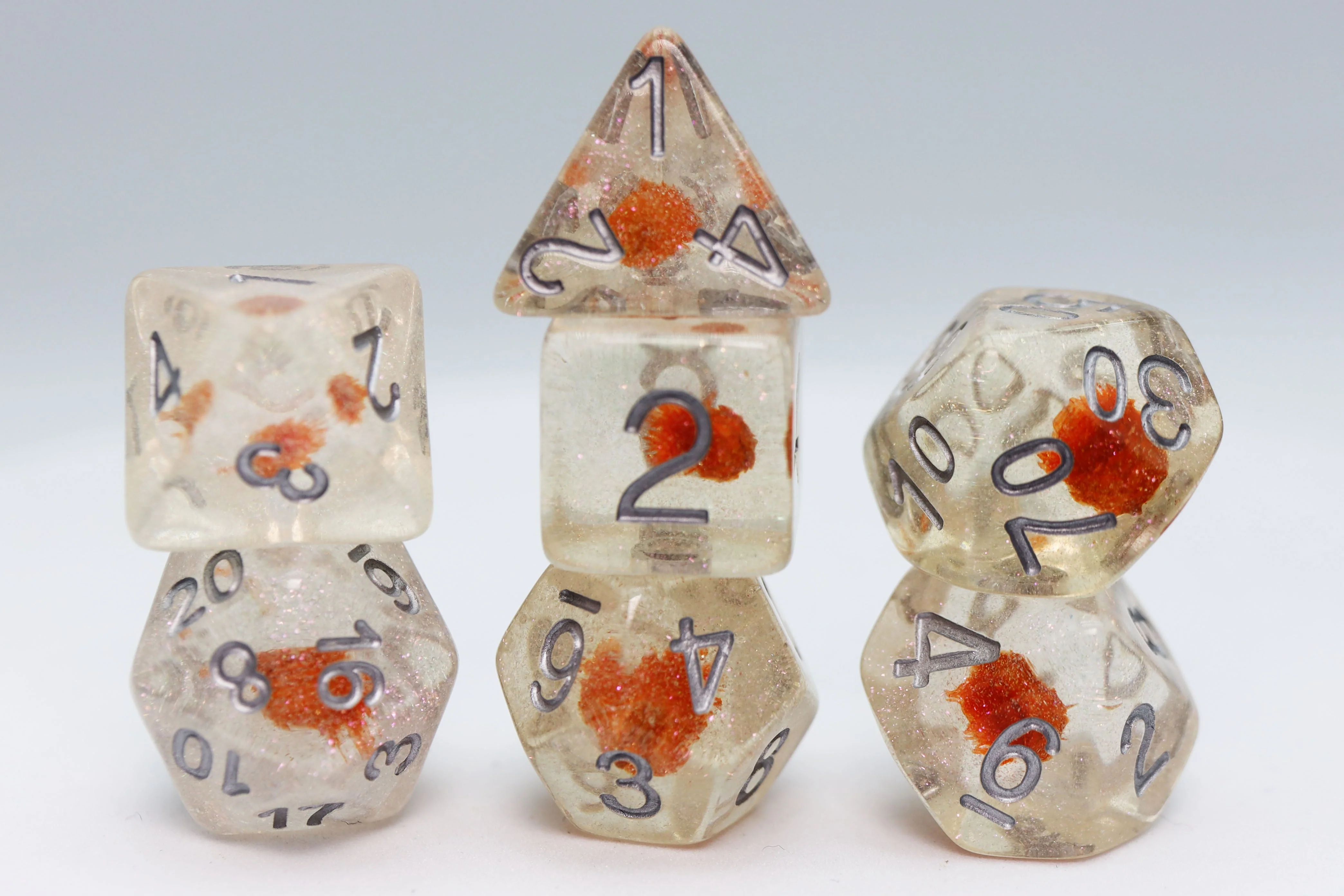 Foam Brain Frost-Covered Flowers RPG Dice Set