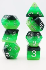 Foam Brain: Green Gradient RPG Dice Set