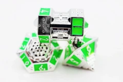 Dice 51 Neon Diamonds RPG Metal Dice Set