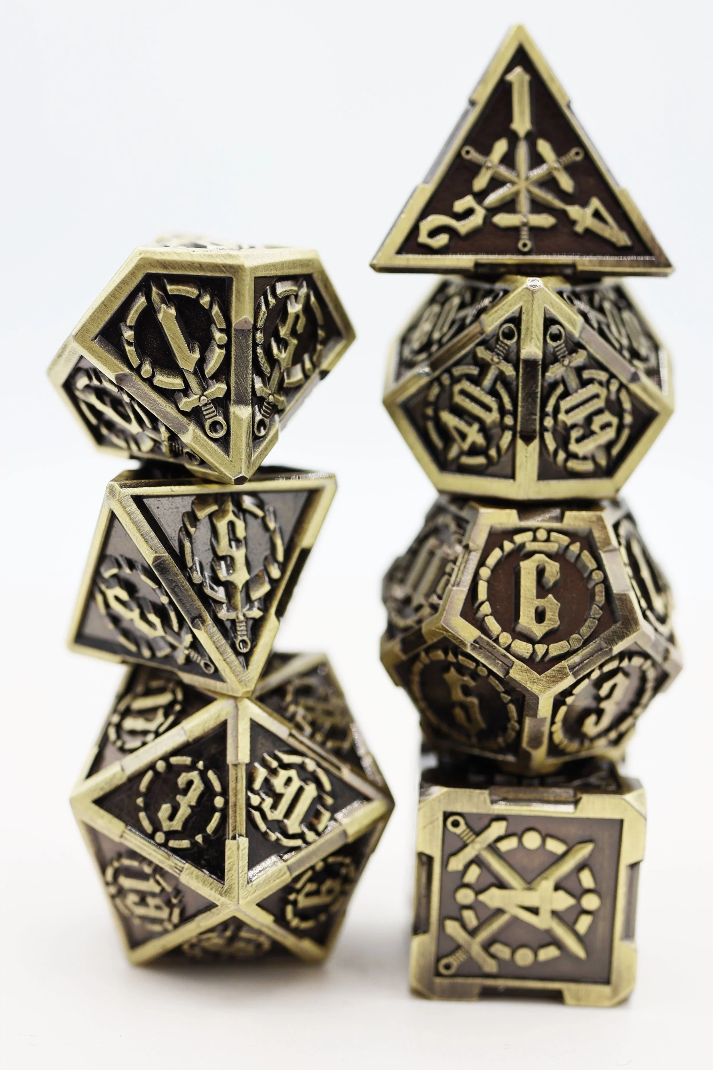 Timeworn Sword RPG Metal Dice set