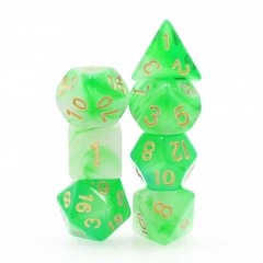 Foam Brain: Green Milky RPG Dice Set