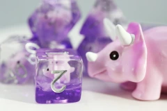 Foam Brain: Pink Triceratops RPG Dice Set