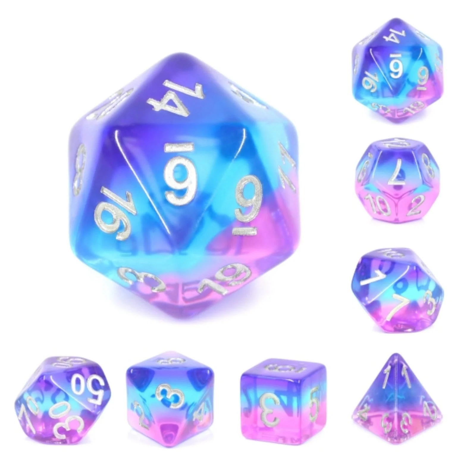 Foam Brain Purple Sky RPG Dice Set