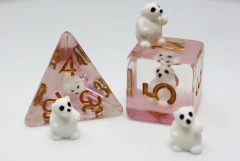 Foam Brain: Pink Polar Bear RPG Dice Set