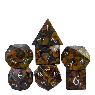 Camouflage Silver Engraved Dice