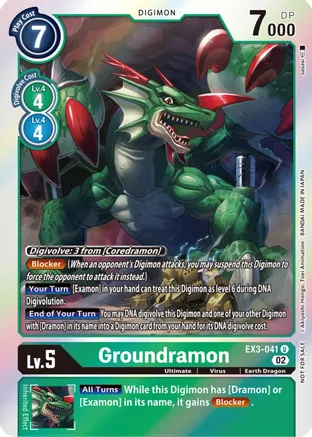 Groundramon - EX3-041 - (Box Topper) Foil