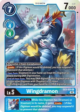 Wingdramon - EX3-020 - (Box Topper) Foil