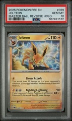 Jolteon Prismatic Evolutions Master Ball 029/131 PSA 10
