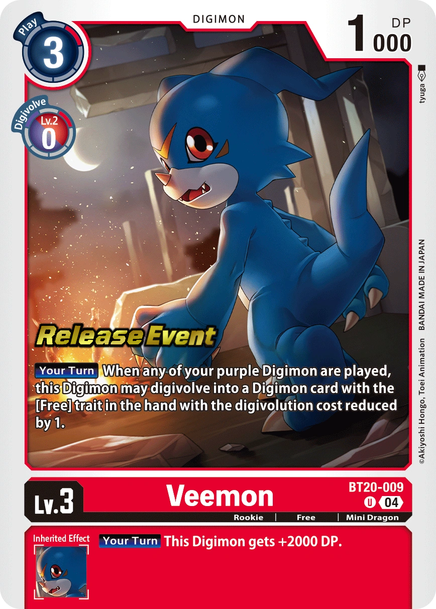 Veemon - BT20-009 - U - Foil - Release Event