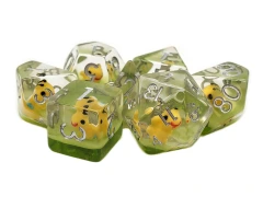 Old School 7 Piece DnD RPG Dice Set: Animal Kingdom - Baby Bumblebee