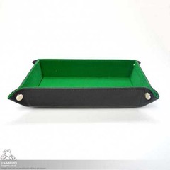 Folding Dice Tray - Felt Lining - Green
