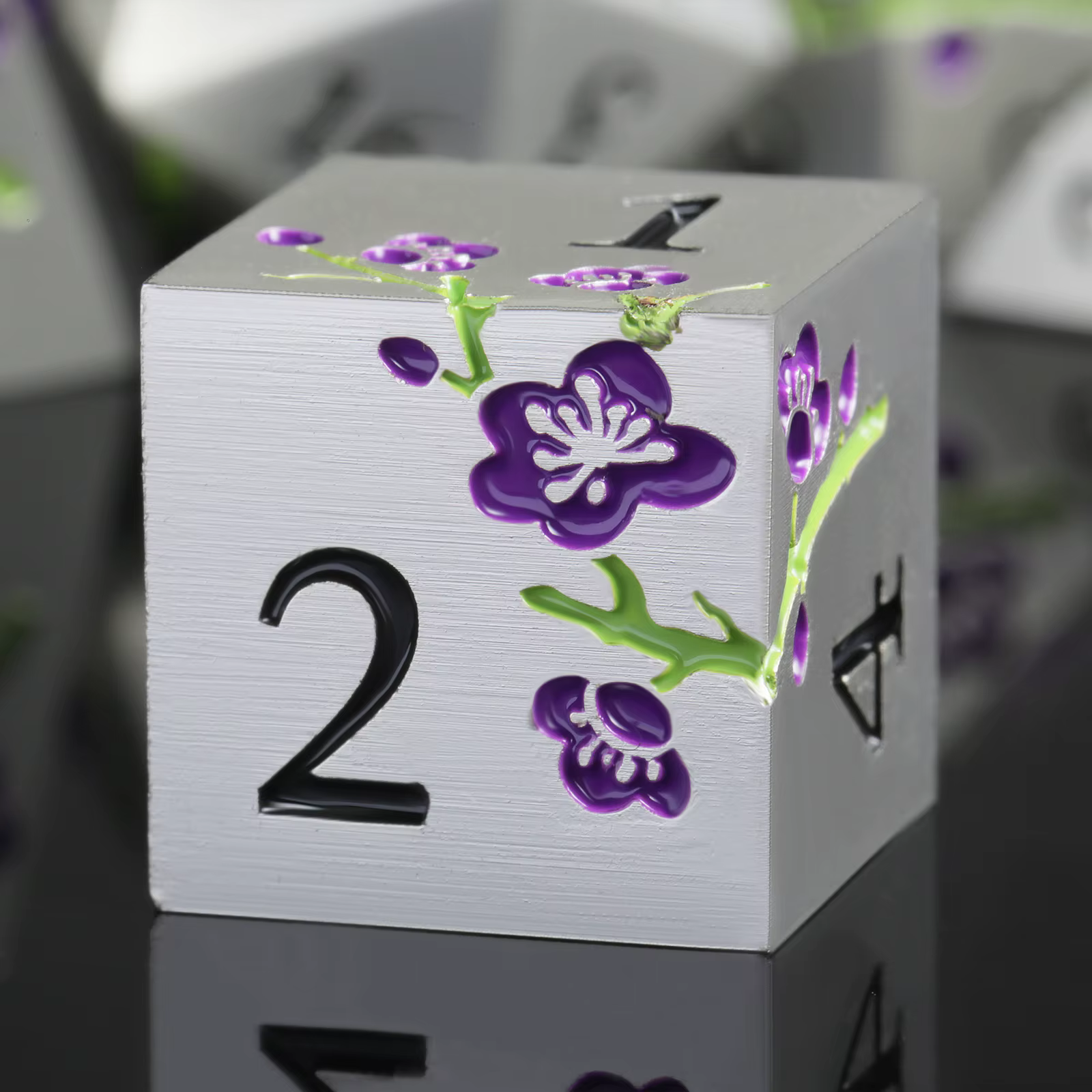 Plum Blossom Metal 7 Dice Set