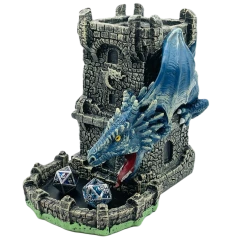 Old School Dice: Dragon's Fury Dice Tower - Blue Dragon