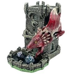 Old School Dice: Dragon's Fury Dice Tower - Red Dragon