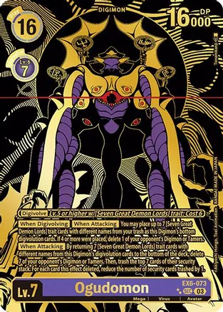 Ogudomon - EX6-073 - SEC - Textured - Foil