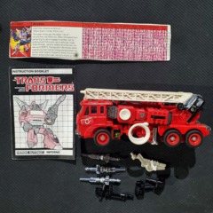 1985 G1 Inferno - Loose with Stats card, instructions, accessories