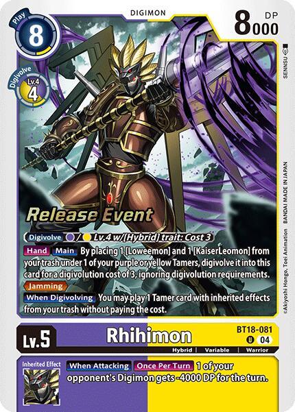 Rhihimon - BT18-081 - U - Foil - Release Event