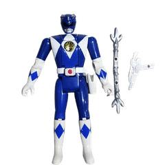 1994 Mighty Morphin Power Rangers Blue Ranger Flip Head - Loose Figure