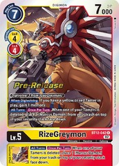 RizeGreymon - BT12-042 - P (Across Time Pre-Release Promo)