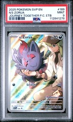 2025 POKEMON SVP EN-SV BLACK STAR PROMO #189 N'S ZORUA JOURNEY TOGETHER P.C. Psa 9