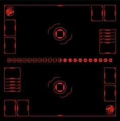 2 Player Cove Playmat Black/Red