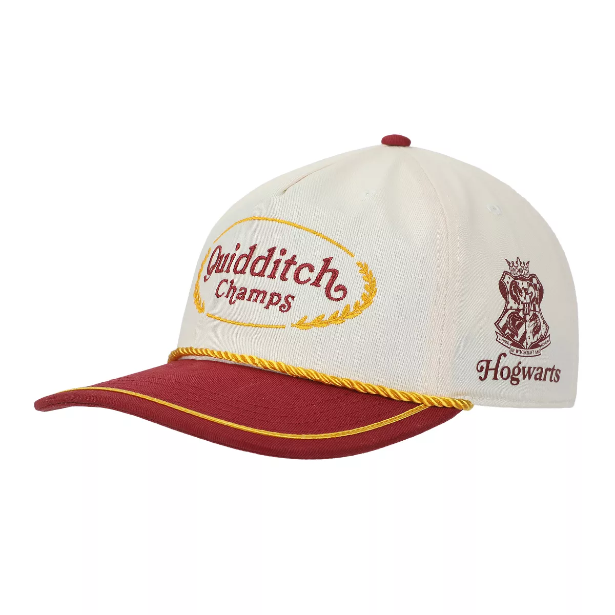 Harry Potter Quidditch Champs Mens White & Red Snapback Hat