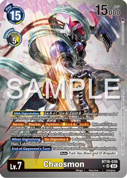 Chaosmon - BT16-036 - SR - Alternate Art - Foil