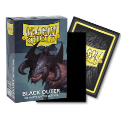 Dragon Shield Sleeves: Outer Sleeves Standard Matte - Black 100CT