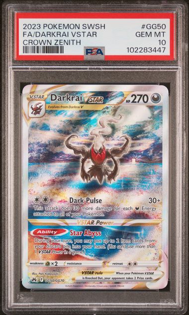 DARKRAI VSTAR CROWN ZENITH PSA 10