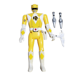 1994 Mighty Morphin Power Rangers Yellow Ranger Flip Head - Loose Figure