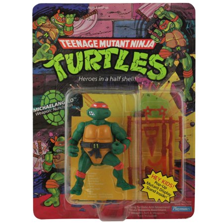 MICHELANGELO TMNT Playmates 1988 (Hard Head) UNPUNCHED, 10-Back