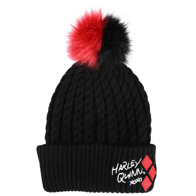 DC C OMICS SUICIDE SQUAD HARLEY QUINN POM BEANIE