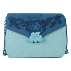 Lilo & Stitch Suede Stitch with Flowers Crossbody Bag