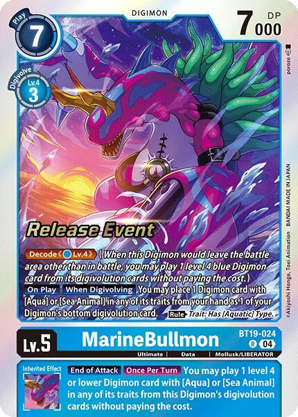 MarineBullmon - BT19-024 - R - Foil - Release Event