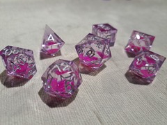 Cherry Bomb Liquid Core Dice Set