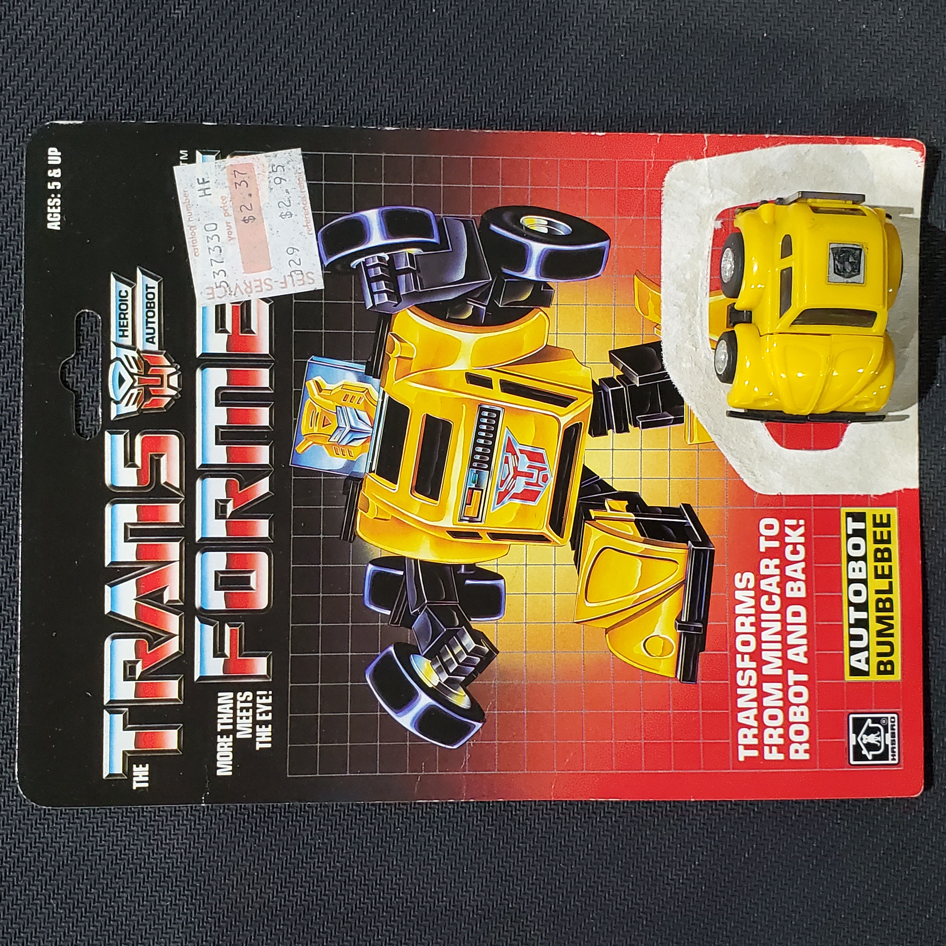 1984 G1 Bumblebee - LOOSE with Cardback