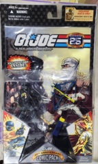 GI Joe Comic 2 Pack SNAKE EYES & STORM SHADOW Figures Cobra 25th Anniversary