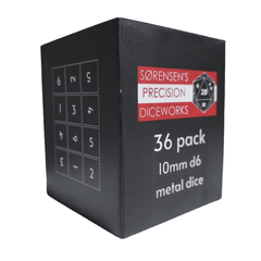 Silver 10mm D6 Metal Dice (36Pack)